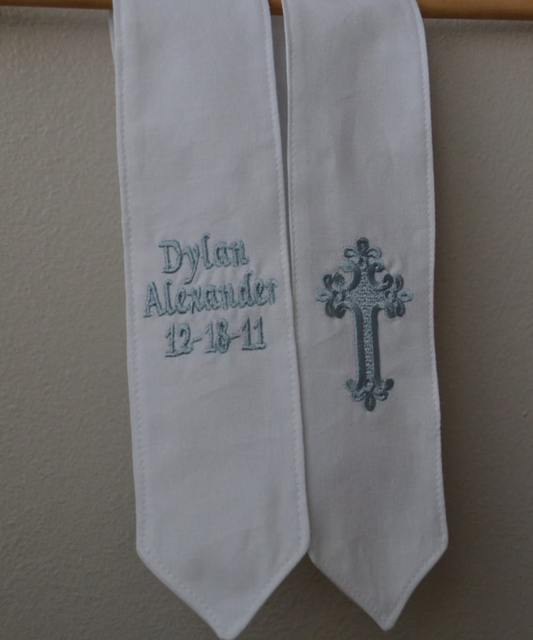 Embroidered Baptism Stole