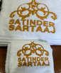 Elegant White & Gold Sartaaj Towels